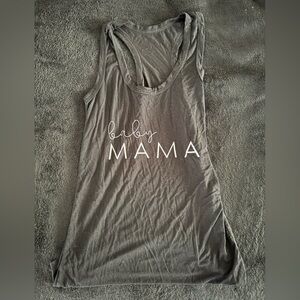 Black, loose Tank Top with 'Baby MAMA' Print